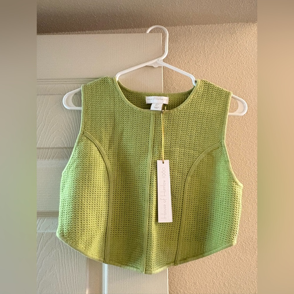 House of Harlow 1960 Green Tank Top